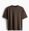 Brown Oversized H&M Textured Tee