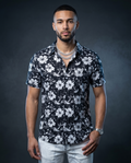 Floral Black & White Shirt