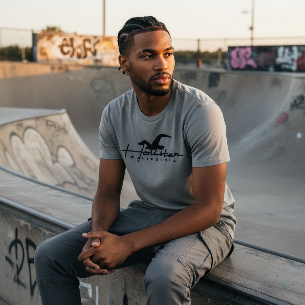 Grey Hollister Graphic Tee