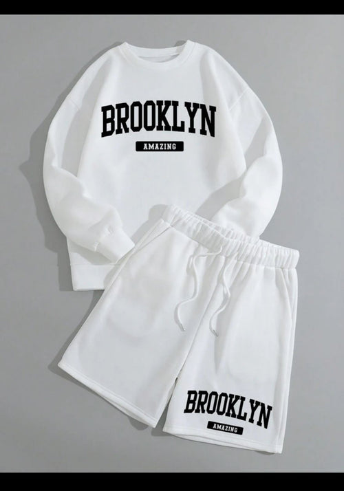 Graphic "Brooklyn" Sweater Matching Set