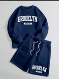 Graphic "Brooklyn" Sweater Matching Set