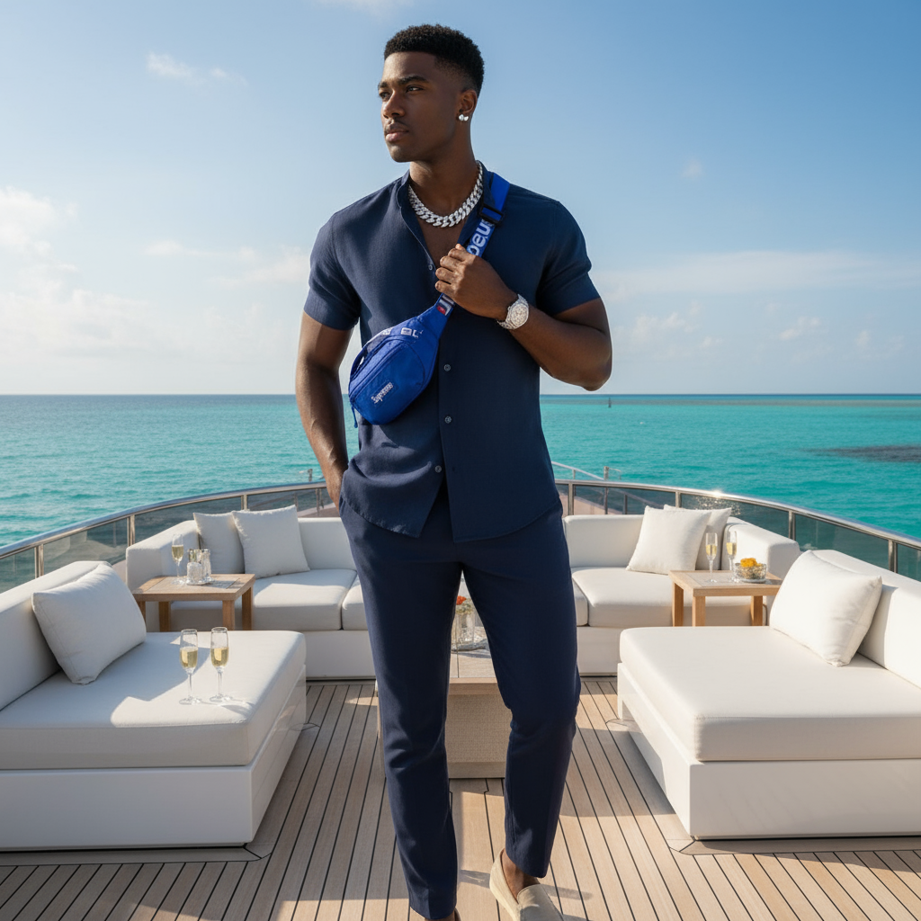 Navy Blue Casual Matching Set