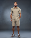 Quarter Zip Textured Matching Set