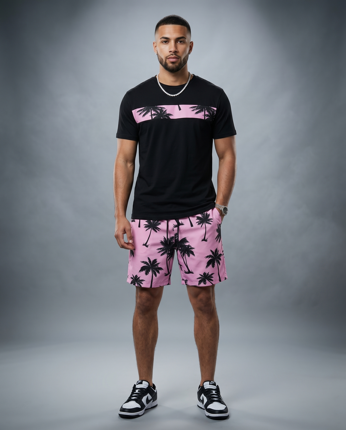 Summer Pink Tropical Matching Set