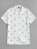 White Tropical Graphic Palm Tree Tee
