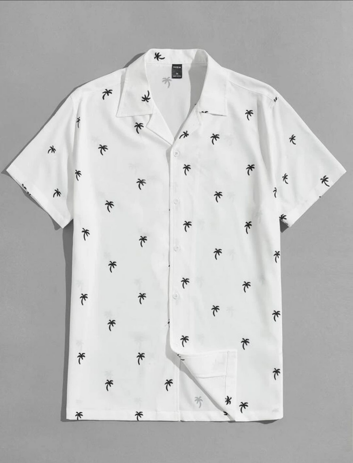 White Tropical Graphic Palm Tree Tee