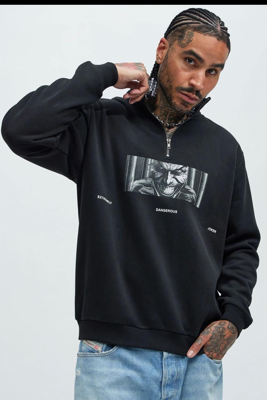 Quarter Zip DC Joker Sweater