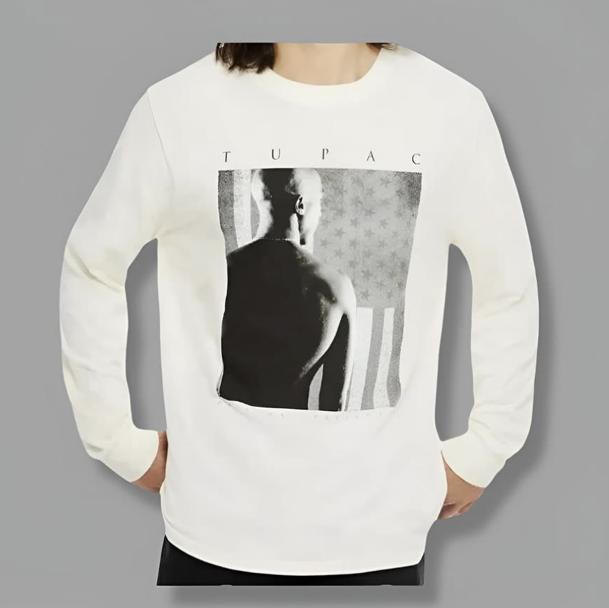Cream Tu-Pac Long Sleeve Tee
